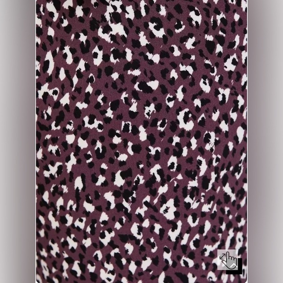 Torrid Purple Leopard Animal Print Pull-On High-Rise Crepe Pant - Picture 4 of 11